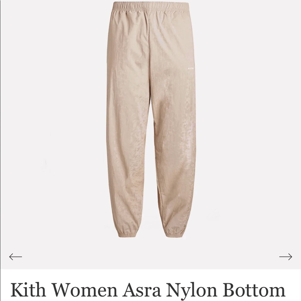 NWT kith womens spring active collection nylon joggers, M